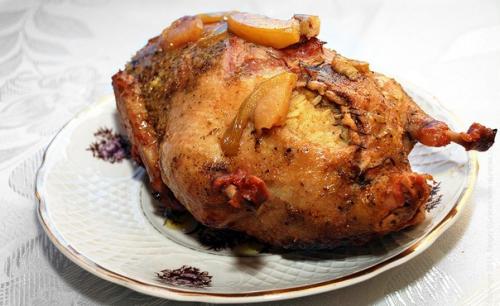 Утка с рисом яблоками и апельсинами. Фаршированная утка с рисом, яблоками и апельсином