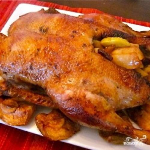 Утка с яблоками