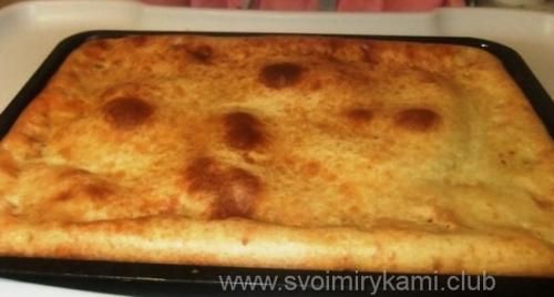 Заливной пирог с консервой. Заливной пирог с рыбными консервами и картошкой на кефире