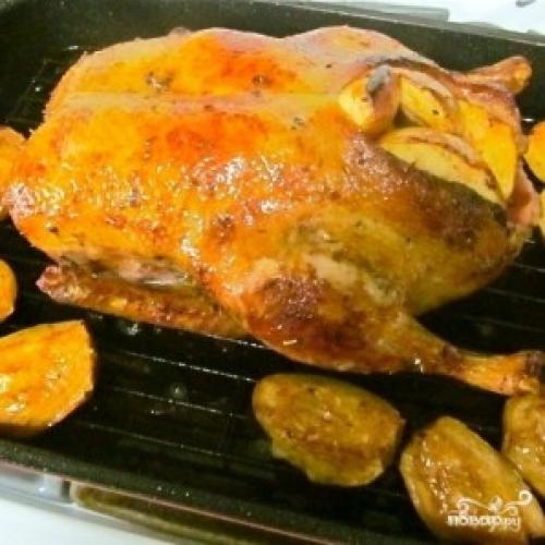 Утка с яблоками