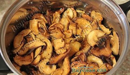 Компот из яблок сухих. Компот из сушеных яблок