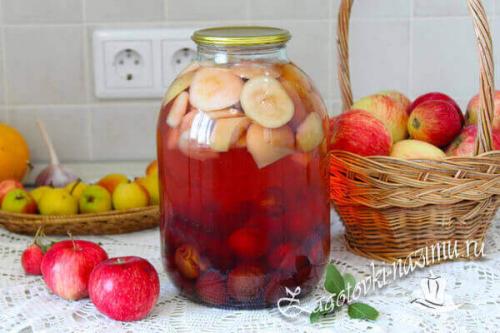 Компот из яблок и слив. Простой рецепт компота из сливы и яблок на зиму на 3 литровую банку без стерилизации