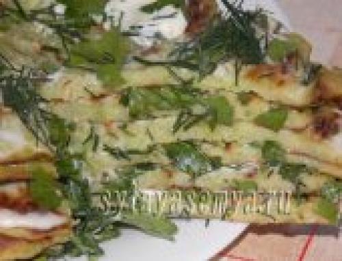 Торт из кабачковых блинчиков