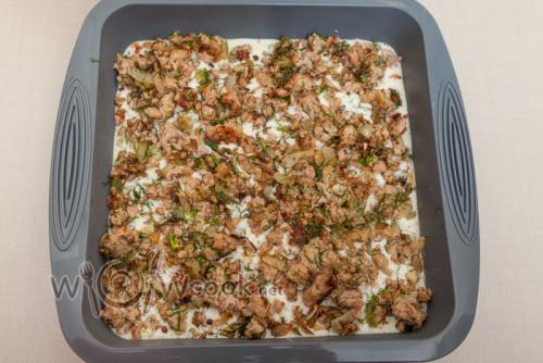 Пирог заливной с фаршем. Заливной пирог на кефире с фаршем, рецепт с фото