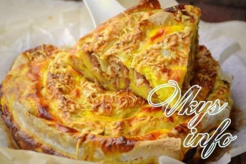 Пирог-улитка из лаваша. Мясной пирог «Улитка» из лаваша с фаршем