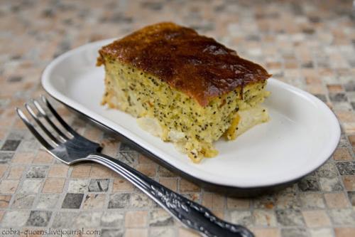 Творожная запеканка с маком и грушей. Грушевый завтрак