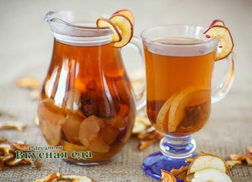 Компот из яблок сухих. Компот из сушеных яблок