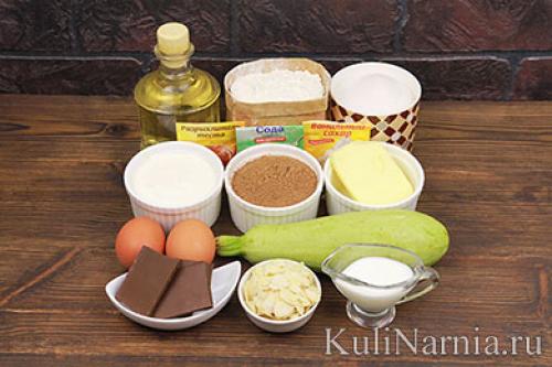 Сладкий пирог из кабачков