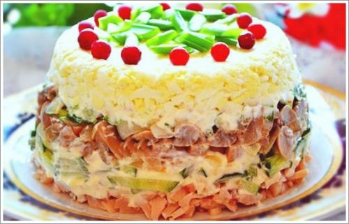 Салат Ирина. Готовим праздничный салат «Ирина» с копченой курицей