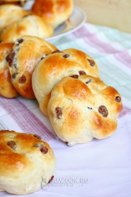 Сдобные булочки с изюмом. Булочки с изюмом из дрожжевого теста