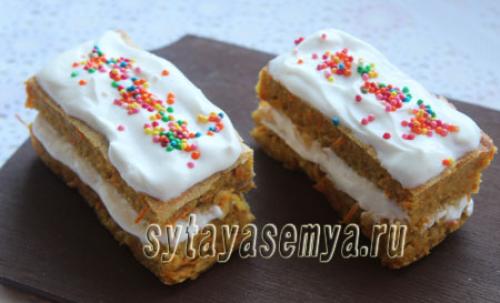 Диетический морковный торт