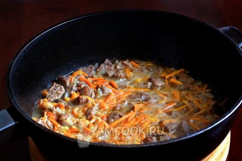 Гречка с мясом на сковороде