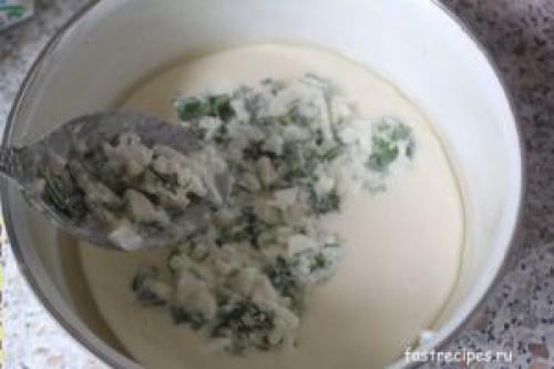 Заливной пирог с яйцом и рисом в духовке. Заливной пирог с рисом, яйцом и зеленью.