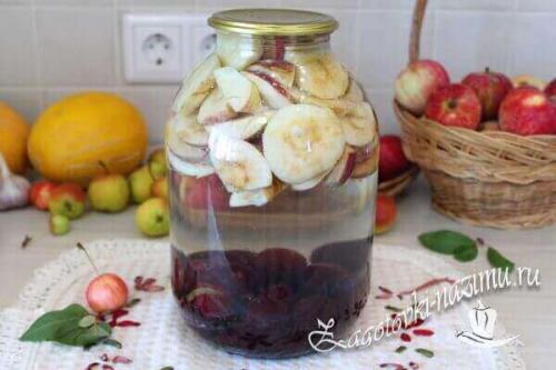 Компот из яблок и слив. Простой рецепт компота из сливы и яблок на зиму на 3 литровую банку без стерилизации