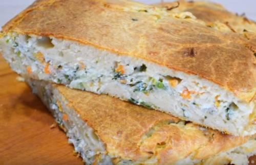 Капустный пирог заливной. Заливной пирог с капустой на сметане — пошаговый рецепт