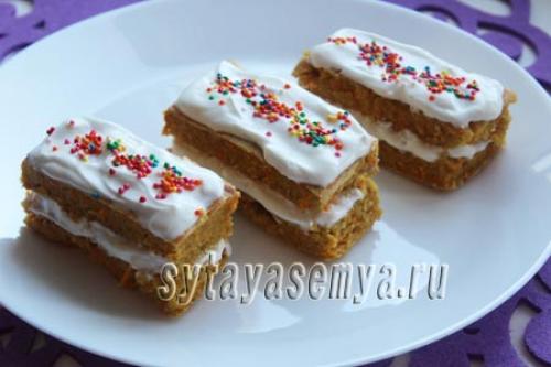 Диетический морковный торт