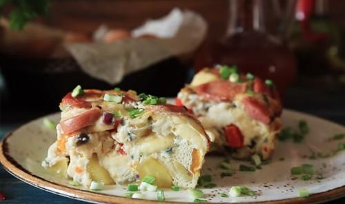 Запеканка с куриным филе с грибами. Куриная запеканка с грибами и сыром