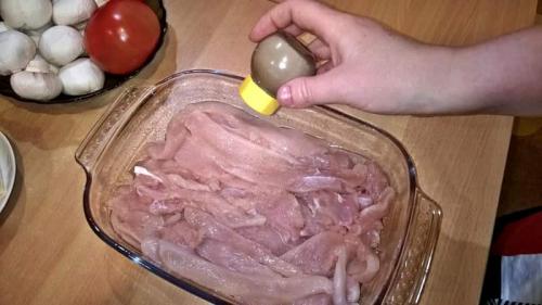 Запеканка с куриным филе с грибами и. Запеканка с куриным филе и грибами