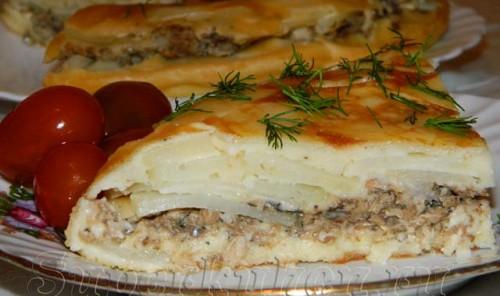 Запеканка с куриным филе с грибами. Куриная запеканка с грибами и сыром