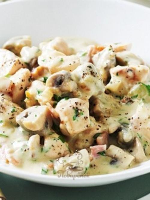 Запеканка с курицей и грибами без картофеля. Картофельная запеканка с куриным филе и грибами в духовке