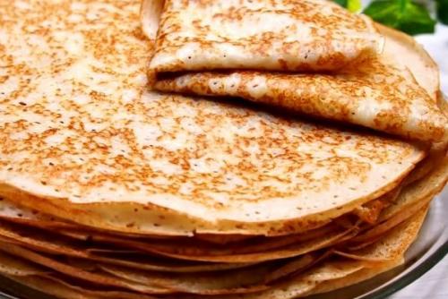 Блины на кефире 500 мл с кипятком. Тонкие блины на кефире с дырочками — пошаговый рецепт с кипятком