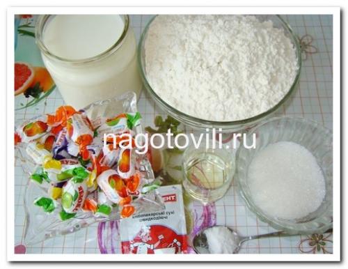 Пирожки с карамельками. Пирожки с конфетами