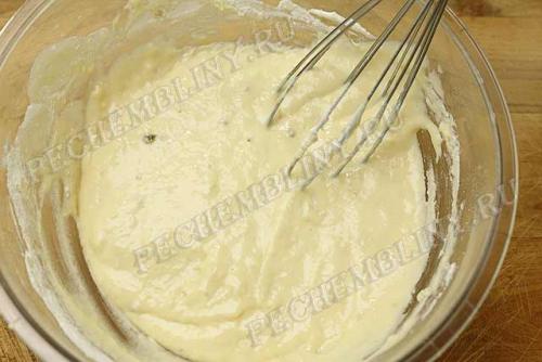 Банановые оладьи на кефире. Приготовление