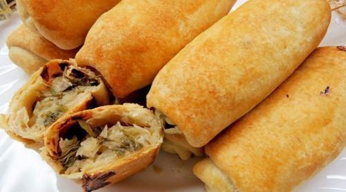 Хрустящие трубочки с начинкой из капусты. Хрустящие трубочки с капустой. Очень советую их попробовать!