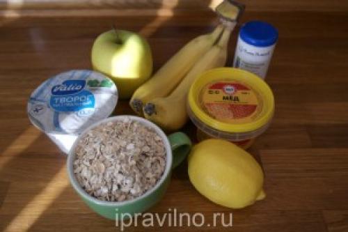 Овсяное печенье из овсяных хлопьев с бананом и яблоком. Творожное печенье с овсянкой, бананом и яблоком: рецепт с пошаговыми фото