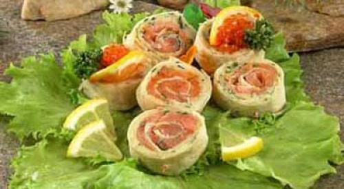 Рулет из лаваша с еврейской закуской. 