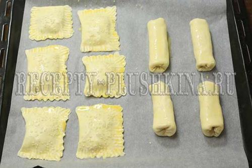 Слойки с ветчиной и сыром из слоёного теста. Слойки с ветчиной и сыром из слоеного теста