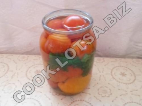 Помидоры маринованные с петрушкой и чесноком. Способ приготовления: