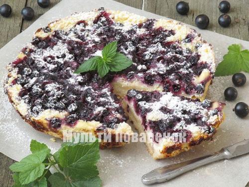 Творожный пирог в мультиварке с ягодами рецепт. Насыпной творожно-ягодный пирог в мультиварке