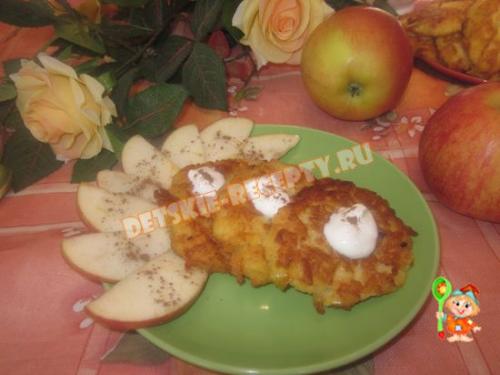 Рецепт оладьев из яблок для детей. Оладьи из яблок с корицей