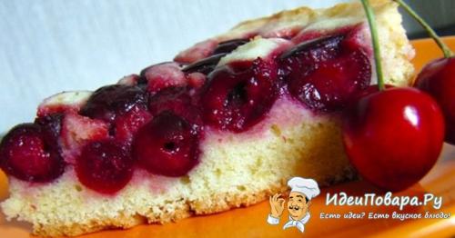 Пирог с вишнями рецепт на быструю руку на кефире. Простой и быстрый пирог на кефире с вишней — рецепт