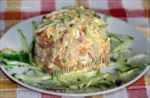 Салат каприз с ветчиной. Салат Мужской каприз