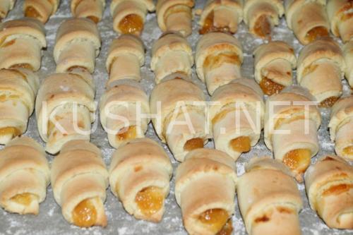 Рогалики с джемом из песочного теста. Рогалики из песочного теста с повидлом. Пошаговый рецепт с фото