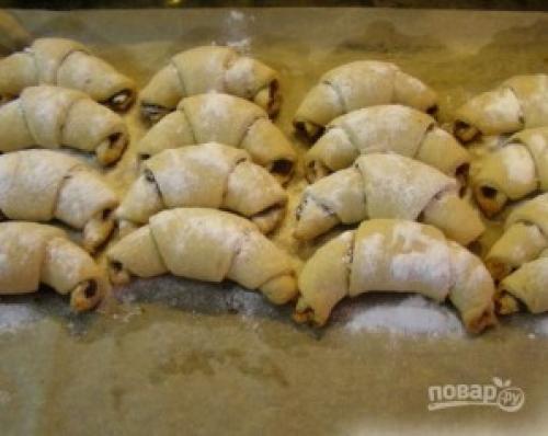 Хрустящие Рогалики с повидлом. Печенье "Рогалики" с повидлом