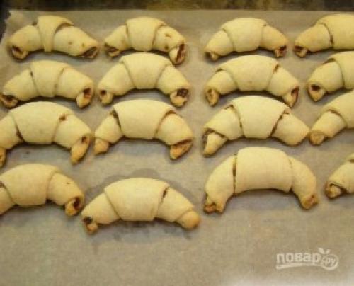 Хрустящие Рогалики с повидлом. Печенье "Рогалики" с повидлом