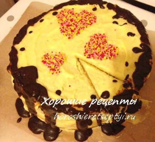 Воздушный торт с ананасами. Торт с ананасами