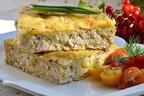 Куриная грудка в духовке запеканка. Куриная запеканка
