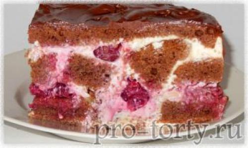 Торт Панчо с вишней и грецкими орехами. Торт Панчо с вишней