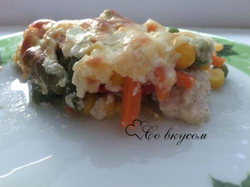 Сочная запеканка из куриного филе. Ингредиенты
