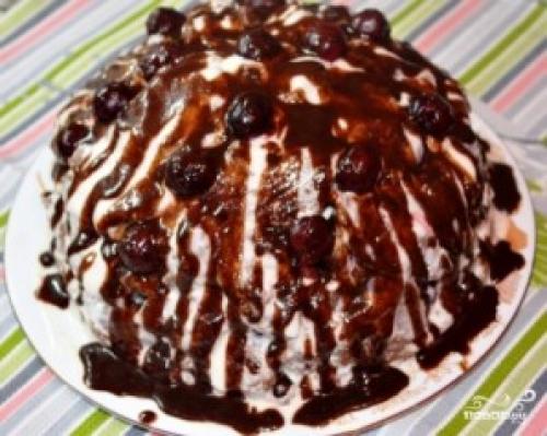 Домашний торт с вишней