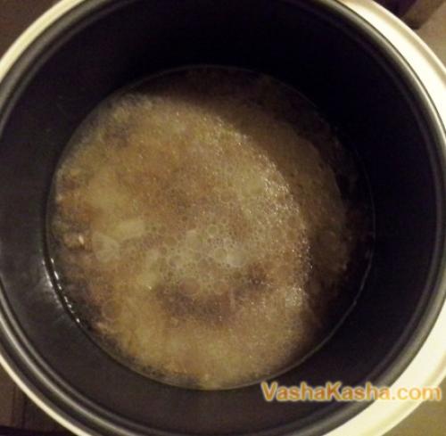 Перловка с грибами в мультиварке. Приготовление