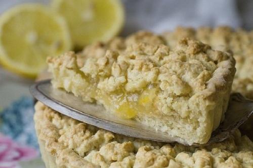 Лимонный тертый пирог к чаю