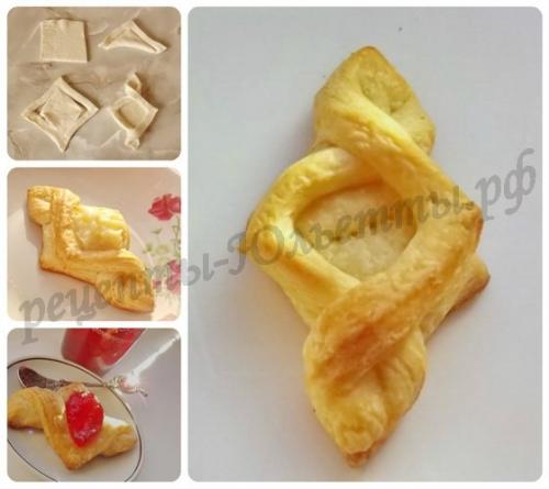 Формы из слоеного теста. Формы слоек: разные виды булочек. Часть 3