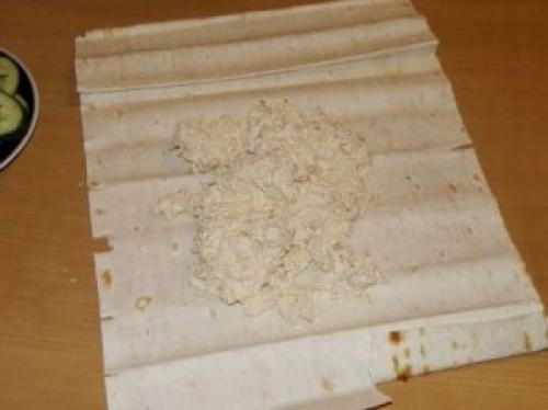 Лаваш с курицей и сыром