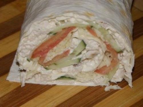 Лаваш с курицей и сыром