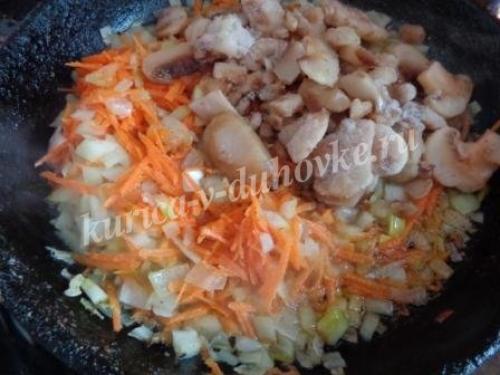 Курица с гречкой в рукаве для запекания. Гречневая каша с курицей и грибами в рукаве